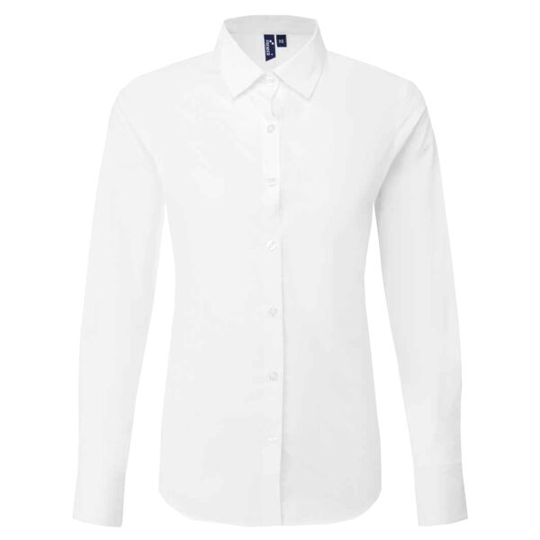 Premier Ladies Recyclight® Long Sleeve Poplin Shirt Thumbnail
