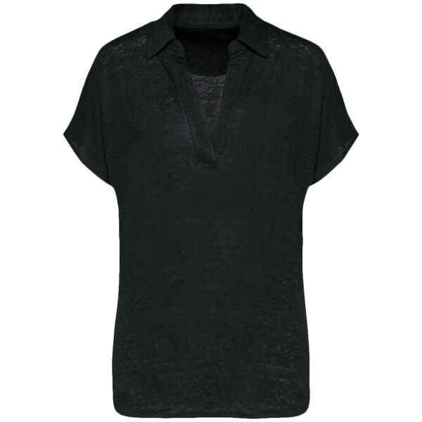 Spasso Ladies Linen Polo Shirt Thumbnail